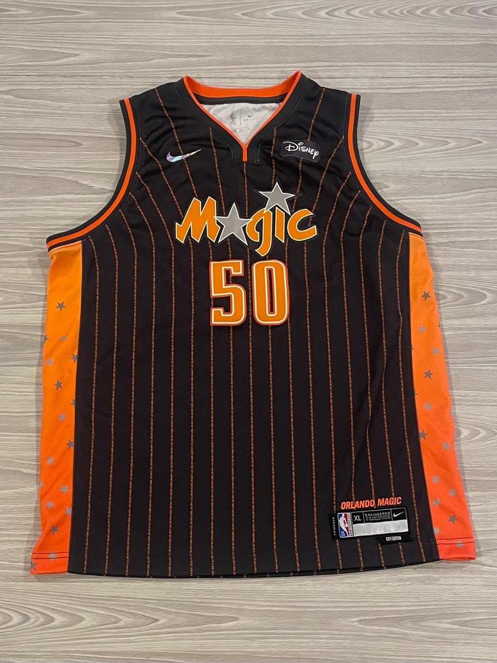 Nike Orlando Magic Cole Anthony Jordan #50 Jersey Orange Stripe Mens Size Large